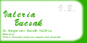 valeria bucsak business card