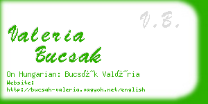 valeria bucsak business card